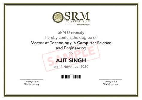 SRM IST Certification Courses Application Form.
